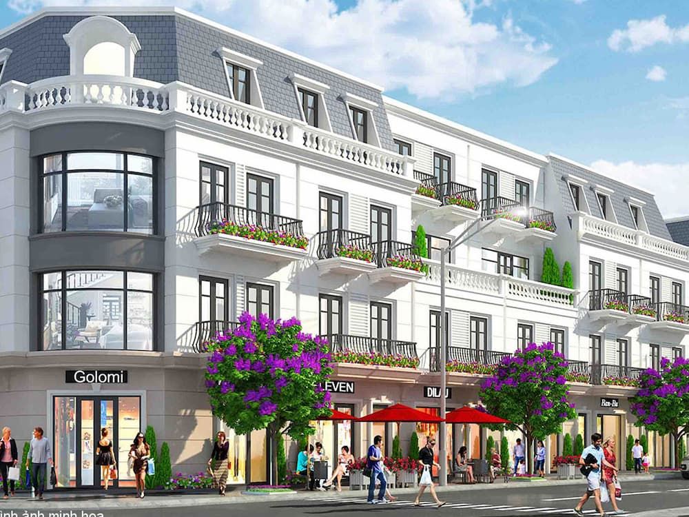 Bán shophouse hướng Đông vị trí tốt để kinh doanh mặt tiền 9m Rose Valley Mê Linh giá VIP